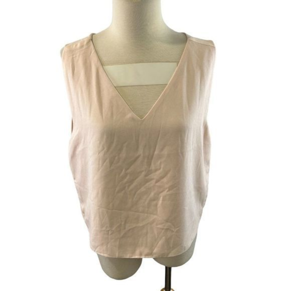 🌿4/$35🌿 BE‎ YOU Pink V Neck Sleeveless Blouse (L)